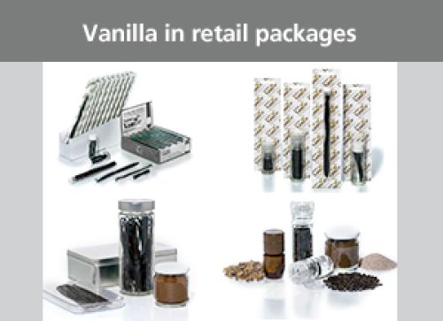 Vanilla in retail packages
