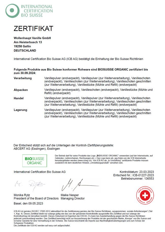 Bio Suisse certification