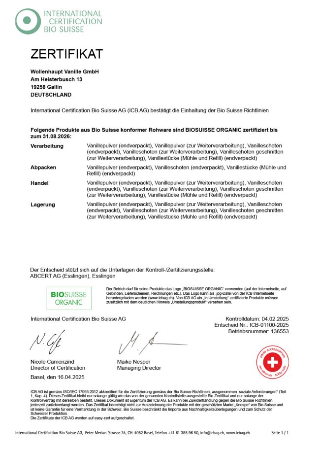 Bio Suisse certification