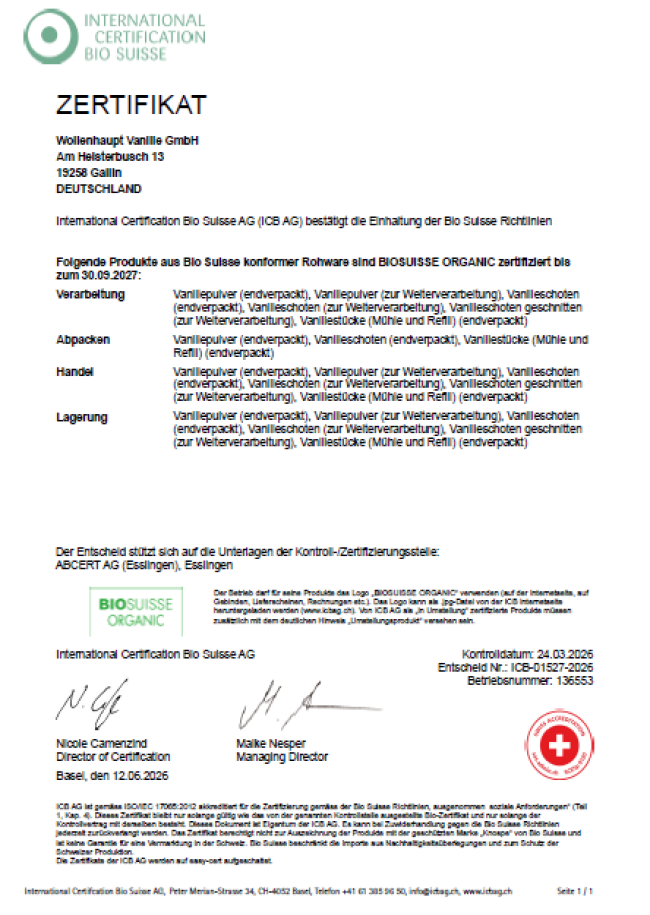 Bio Suisse certification